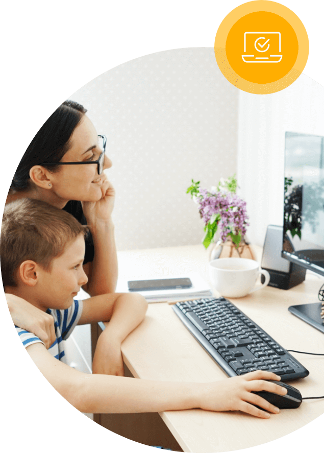 Mso! Shqip Mom and Son Desktop Learning